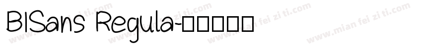 BISans Regula字体转换